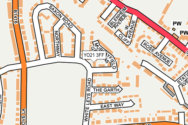 YO21 3FF map - OS OpenMap – Local (Ordnance Survey)