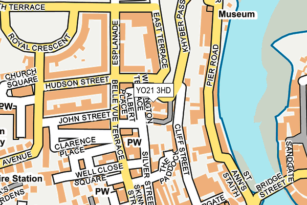 YO21 3HD map - OS OpenMap – Local (Ordnance Survey)