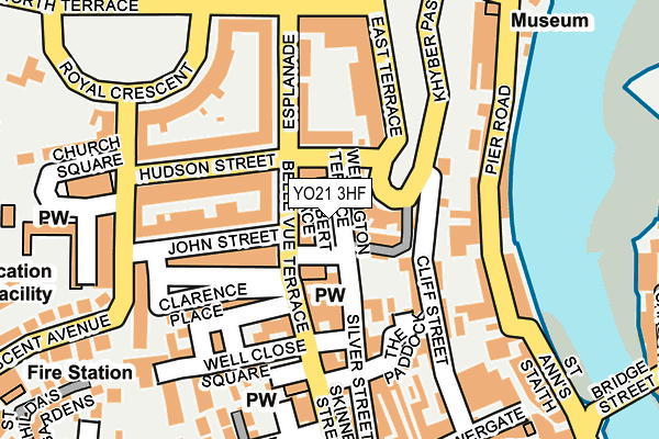 YO21 3HF map - OS OpenMap – Local (Ordnance Survey)