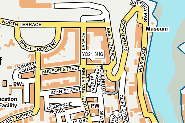 YO21 3HG map - OS OpenMap – Local (Ordnance Survey)