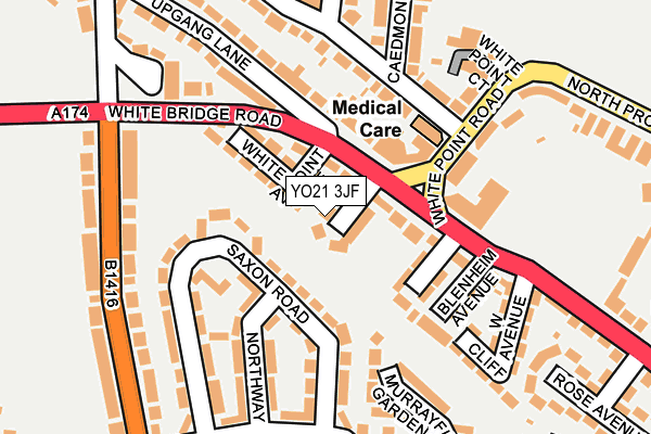 YO21 3JF map - OS OpenMap – Local (Ordnance Survey)