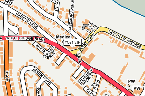 YO21 3JP map - OS OpenMap – Local (Ordnance Survey)