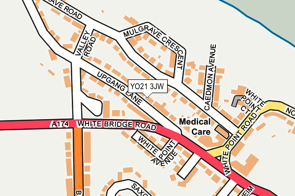 YO21 3JW map - OS OpenMap – Local (Ordnance Survey)