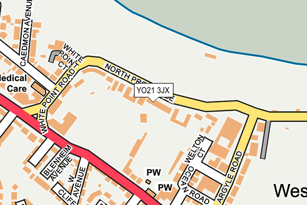 YO21 3JX map - OS OpenMap – Local (Ordnance Survey)