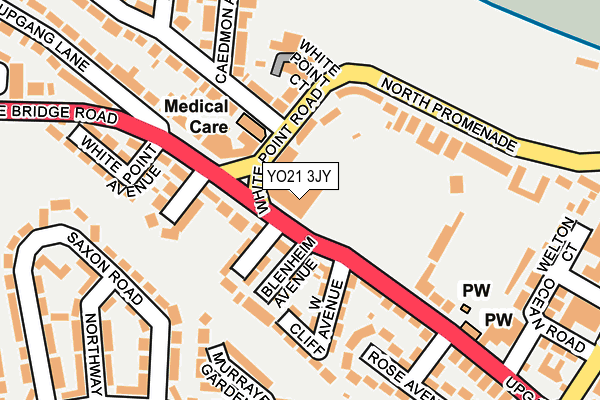 YO21 3JY map - OS OpenMap – Local (Ordnance Survey)
