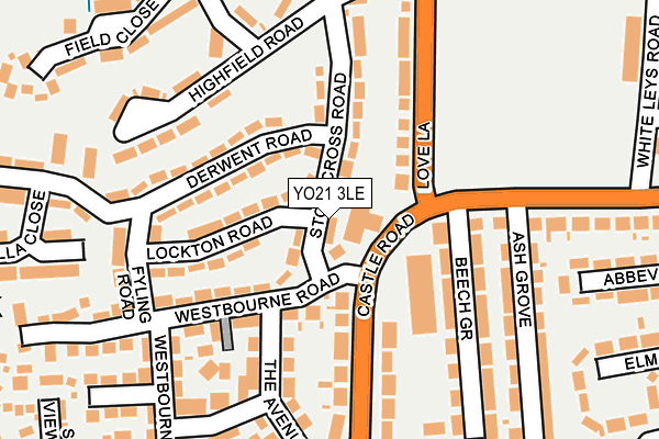 YO21 3LE map - OS OpenMap – Local (Ordnance Survey)