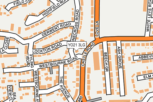 YO21 3LG map - OS OpenMap – Local (Ordnance Survey)