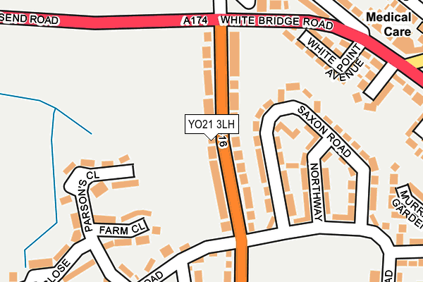 YO21 3LH map - OS OpenMap – Local (Ordnance Survey)