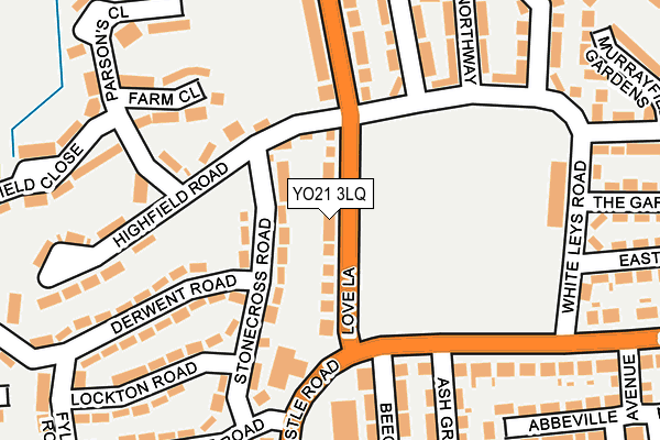 YO21 3LQ map - OS OpenMap – Local (Ordnance Survey)