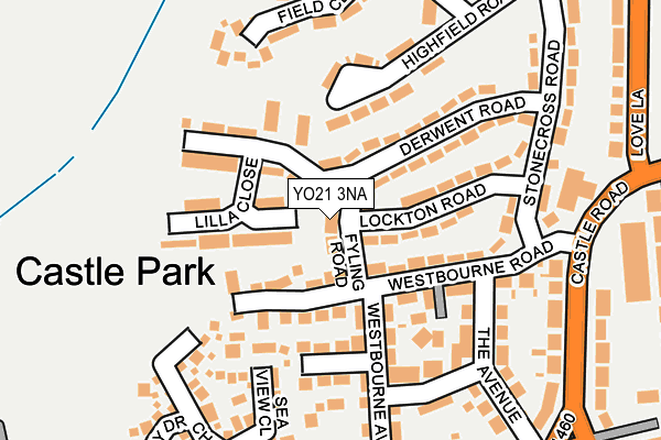 YO21 3NA map - OS OpenMap – Local (Ordnance Survey)