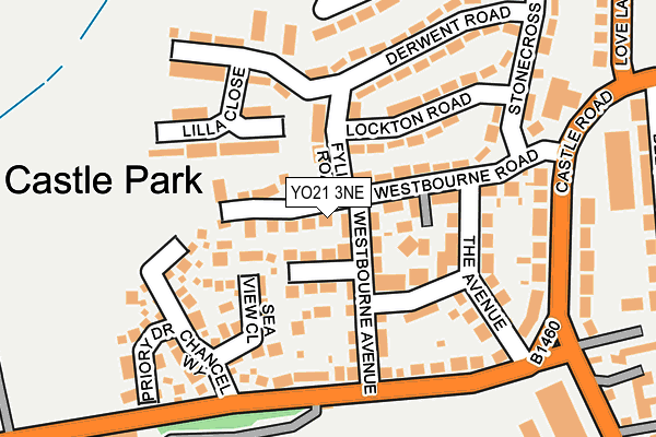 YO21 3NE map - OS OpenMap – Local (Ordnance Survey)