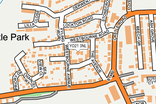 YO21 3NL map - OS OpenMap – Local (Ordnance Survey)