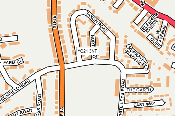 YO21 3NT map - OS OpenMap – Local (Ordnance Survey)