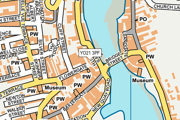 YO21 3PF map - OS OpenMap – Local (Ordnance Survey)