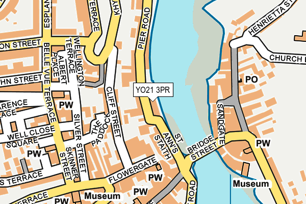 YO21 3PR map - OS OpenMap – Local (Ordnance Survey)