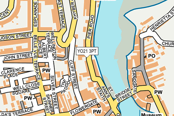YO21 3PT map - OS OpenMap – Local (Ordnance Survey)