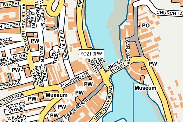YO21 3PW map - OS OpenMap – Local (Ordnance Survey)