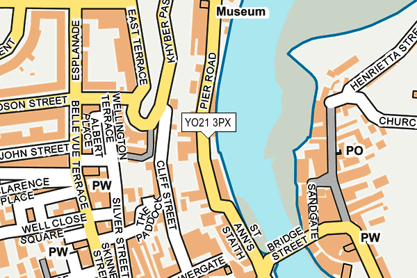 YO21 3PX map - OS OpenMap – Local (Ordnance Survey)