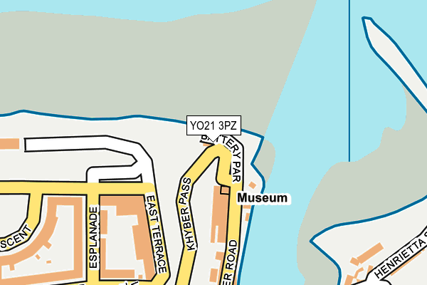 YO21 3PZ map - OS OpenMap – Local (Ordnance Survey)