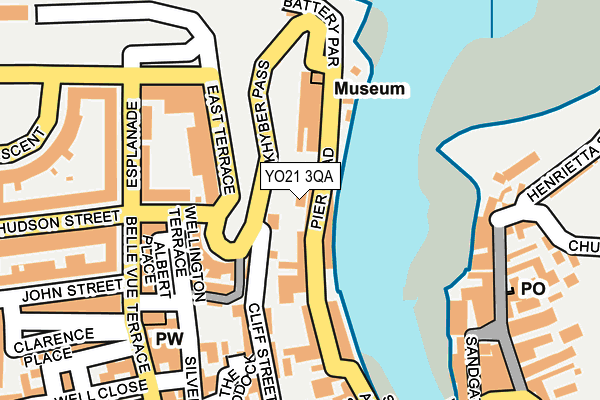 YO21 3QA map - OS OpenMap – Local (Ordnance Survey)