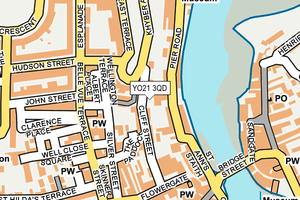 YO21 3QD map - OS OpenMap – Local (Ordnance Survey)