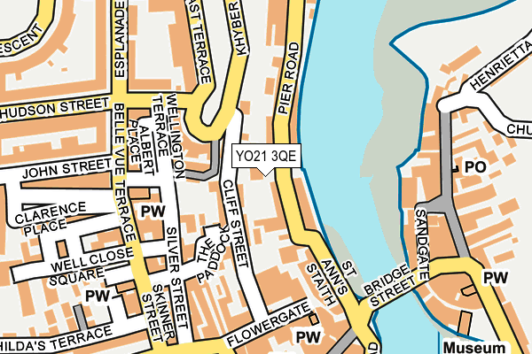 YO21 3QE map - OS OpenMap – Local (Ordnance Survey)