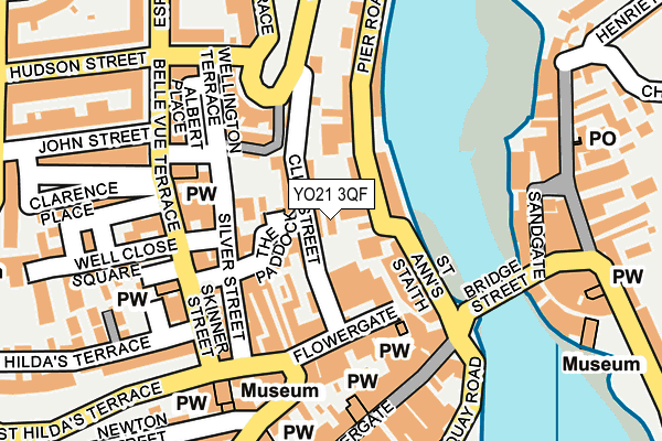 YO21 3QF map - OS OpenMap – Local (Ordnance Survey)