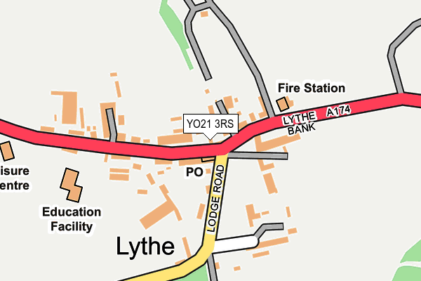 YO21 3RS map - OS OpenMap – Local (Ordnance Survey)