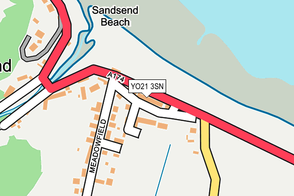 YO21 3SN map - OS OpenMap – Local (Ordnance Survey)
