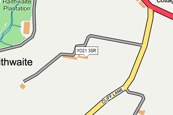 YO21 3SR map - OS OpenMap – Local (Ordnance Survey)