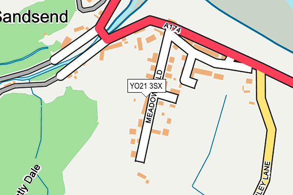 YO21 3SX map - OS OpenMap – Local (Ordnance Survey)