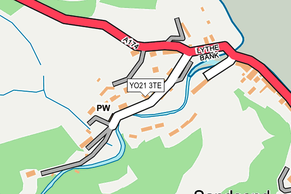 YO21 3TE map - OS OpenMap – Local (Ordnance Survey)