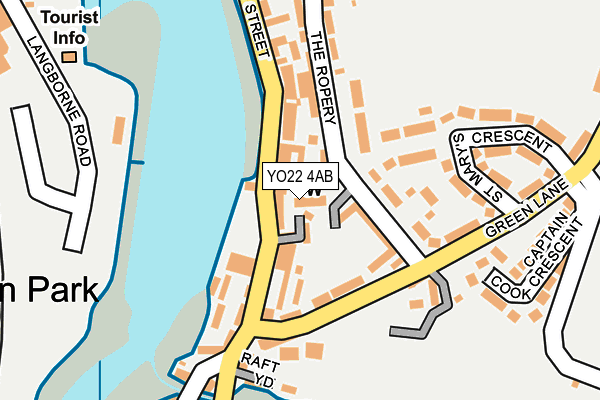 YO22 4AB map - OS OpenMap – Local (Ordnance Survey)