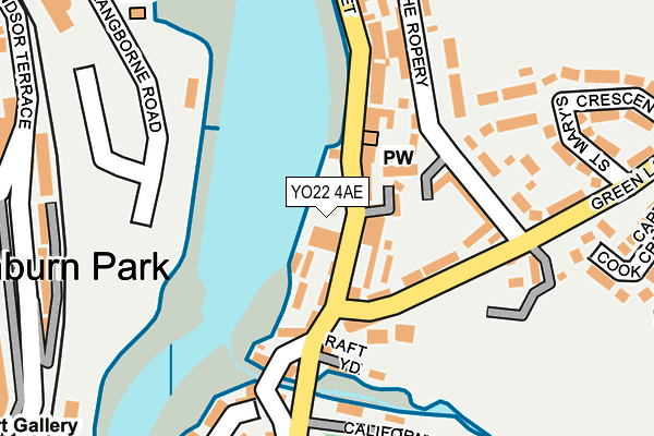 YO22 4AE map - OS OpenMap – Local (Ordnance Survey)