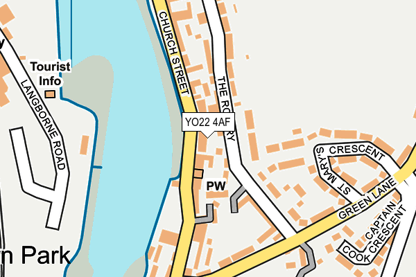 YO22 4AF map - OS OpenMap – Local (Ordnance Survey)