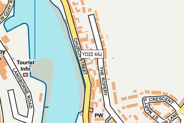 YO22 4AJ map - OS OpenMap – Local (Ordnance Survey)