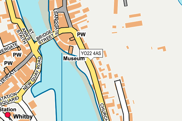 YO22 4AS map - OS OpenMap – Local (Ordnance Survey)