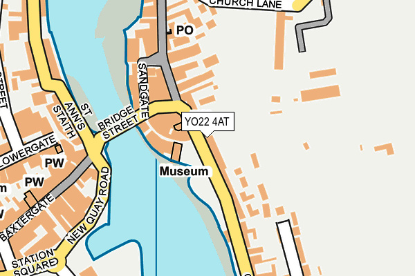YO22 4AT map - OS OpenMap – Local (Ordnance Survey)
