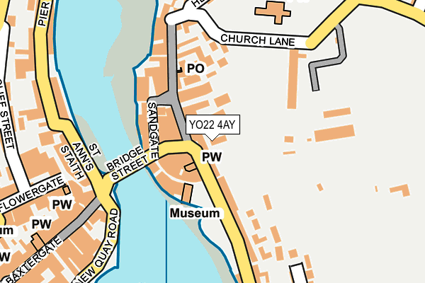 YO22 4AY map - OS OpenMap – Local (Ordnance Survey)