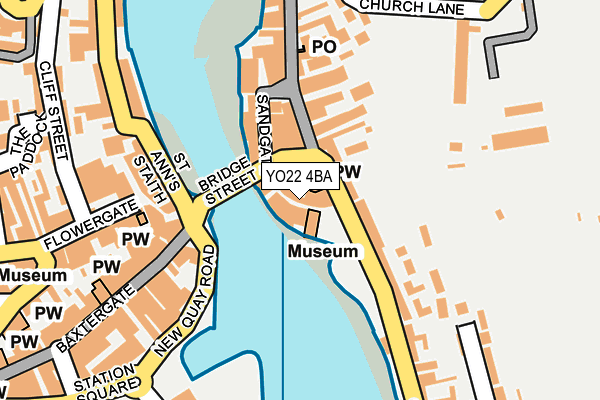 YO22 4BA map - OS OpenMap – Local (Ordnance Survey)