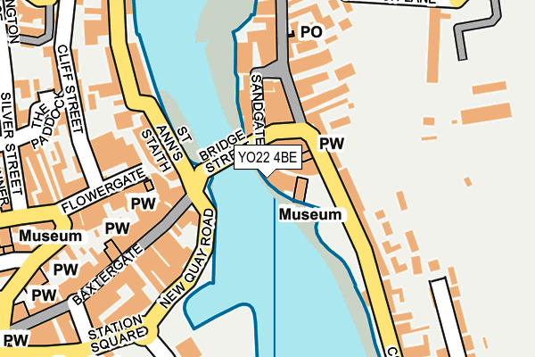YO22 4BE map - OS OpenMap – Local (Ordnance Survey)
