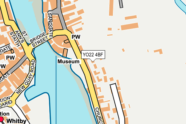 YO22 4BF map - OS OpenMap – Local (Ordnance Survey)