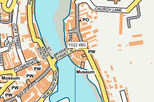 YO22 4BG map - OS OpenMap – Local (Ordnance Survey)