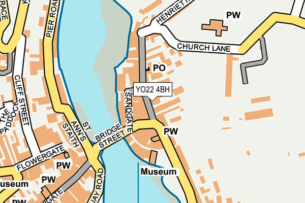 YO22 4BH map - OS OpenMap – Local (Ordnance Survey)