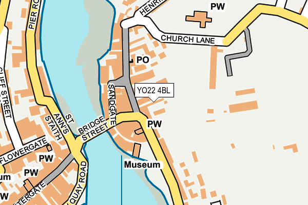 YO22 4BL map - OS OpenMap – Local (Ordnance Survey)