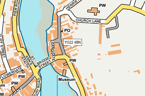 YO22 4BN map - OS OpenMap – Local (Ordnance Survey)