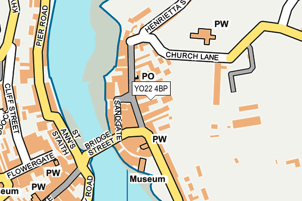 YO22 4BP map - OS OpenMap – Local (Ordnance Survey)