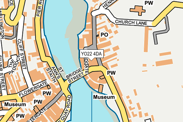 YO22 4DA map - OS OpenMap – Local (Ordnance Survey)
