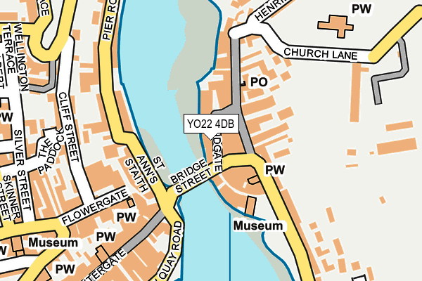 YO22 4DB map - OS OpenMap – Local (Ordnance Survey)
