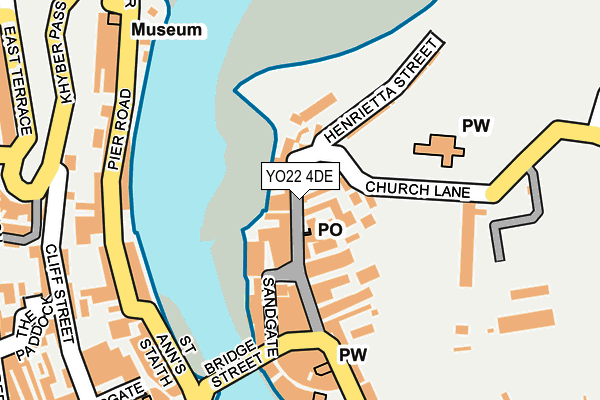 YO22 4DE map - OS OpenMap – Local (Ordnance Survey)
